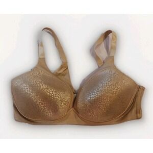 Warners 40D Blissful Benefits Wireless Bra Contour Textured W4013 Beige Int14